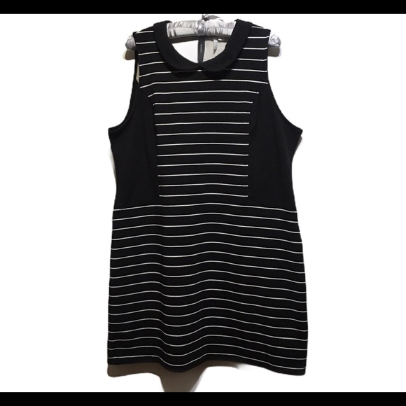 Elle Black White Striped Dress. - Picture 3 of 7